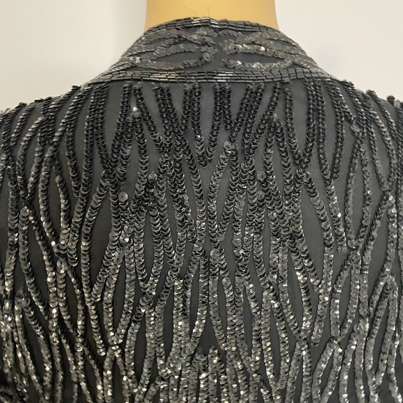 Vintage 60’s duster sequin sweater with a clip below the bust super chic elegant - Picture 7 of 10